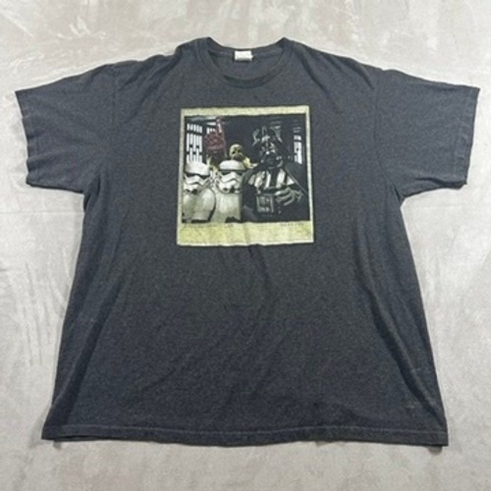 Fifth Sun Star Wars T Shirt Mens Darth Vader Selfie Wookie Photobomb XL Gray